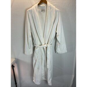 Frette‎ 1860 White 100% Cotton Terrycloth Shawl Collar Belted Spa Robe XL Luxury